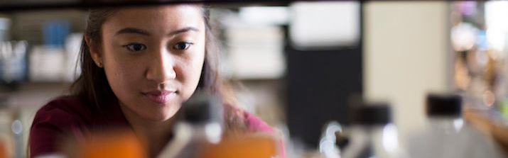 Student in a lab
